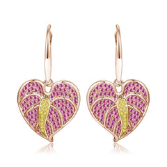 Pavé Ruby Anthurium Earrings Earrings Island by Koa Nani 