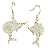 Pavé Sailfish Earrings Earrings Island by Koa Nani 