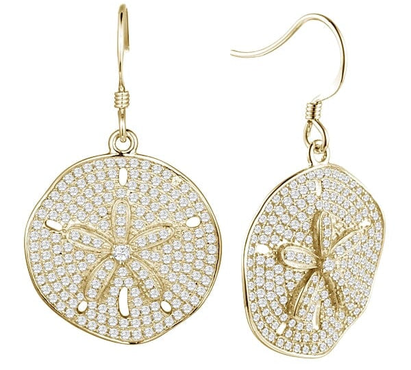 Pavé Sand Dollar Earrings Earrings Island by Koa Nani 