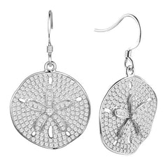 Pavé Sand Dollar Earrings Earrings Island by Koa Nani White Gold 