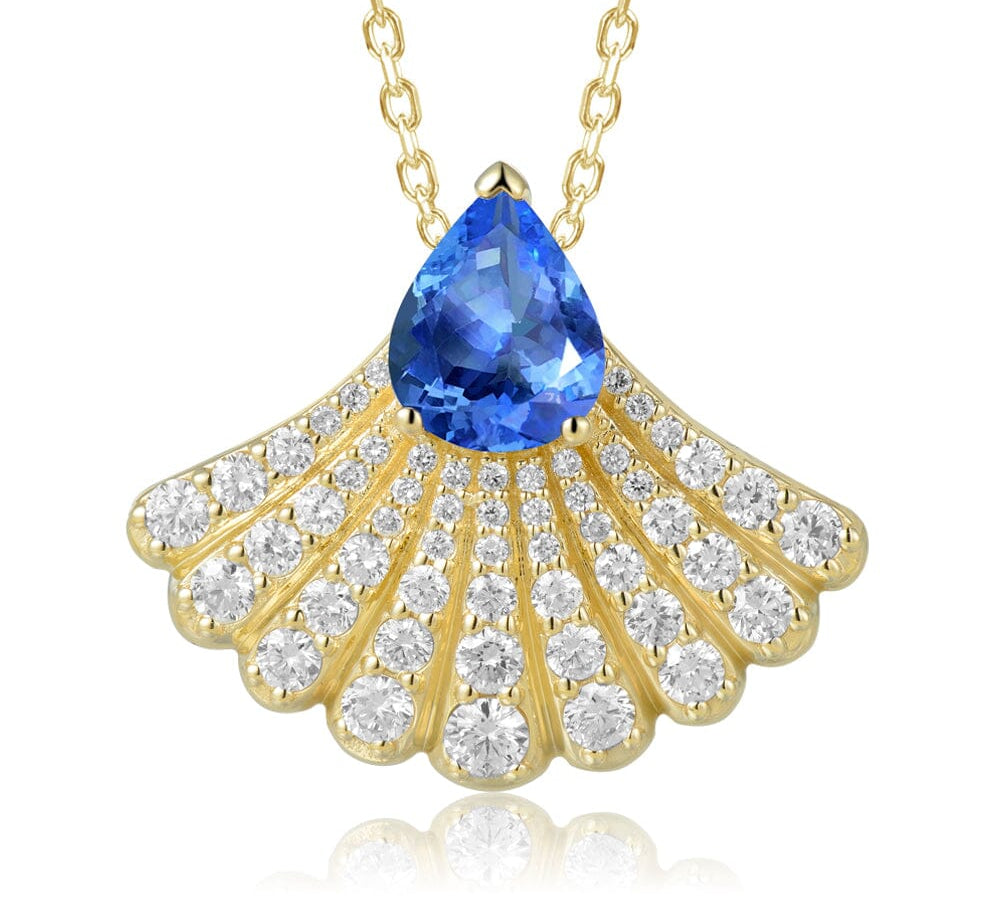 Pavé Sapphire Fountain Pendant Pendant Island by Koa Nani 