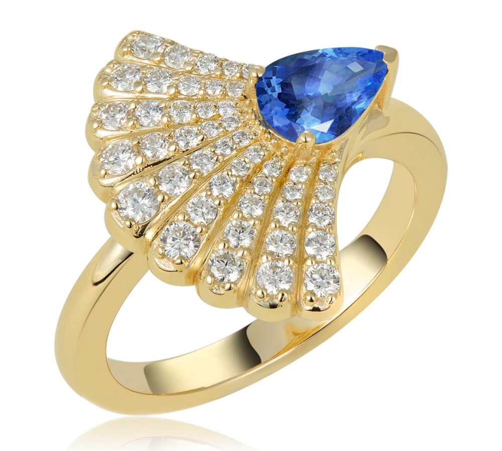 Pavé Sapphire Fountain Ring Ring Island by Koa Nani 