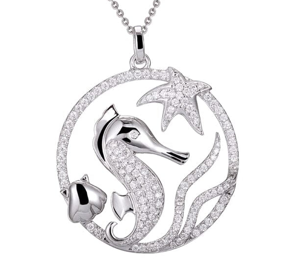 Pavé Sea Life Pendant Pendant Island by Koa Nani White Gold 