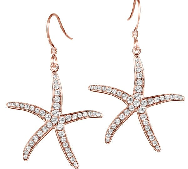 Pavé Sea Star Hook Earrings Earrings Island by Koa Nani 