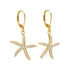 Pavé Sea Star Lever Back Earrings Earrings Island by Koa Nani 