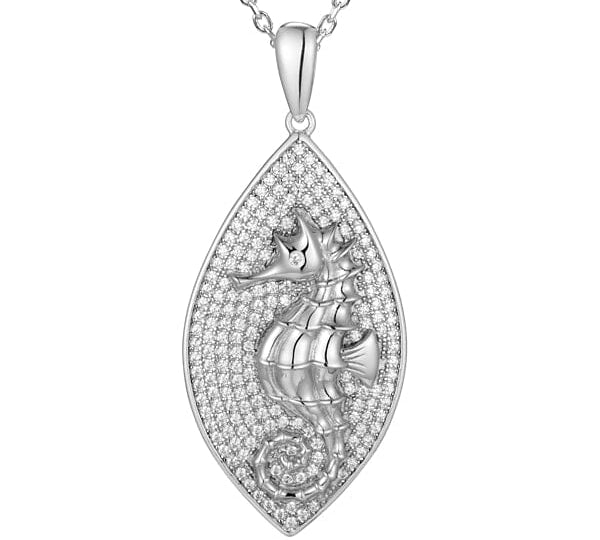 Pavé Seahorse Mandorla Pendant Pendant Island by Koa Nani 