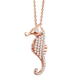 Pavé Seahorse Pendant Pendant Island by Koa Nani Rose Gold 