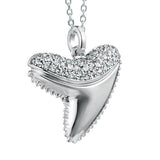 Pavé Shark Tooth Pendant Pendant Island by Koa Nani White Gold 