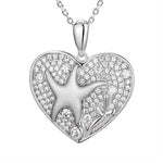 Pavé Starfish Heart Pendant Pendant Island by Koa Nani 