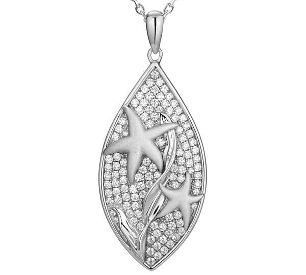 Pavé Starfish Lovers Mandorla Pendant Pendant Island by Koa Nani 