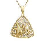 Pavé Starfish Reuleaux Pendant Pendant Island by Koa Nani Yellow Gold 