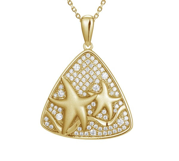 Pavé Starfish Reuleaux Pendant Pendant Island by Koa Nani Yellow Gold 