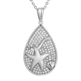 Pavé Starfish Teardrop Pendant Pendant Island by Koa Nani 