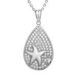 Pavé Starfish Teardrop Pendant Pendant Island by Koa Nani Small 