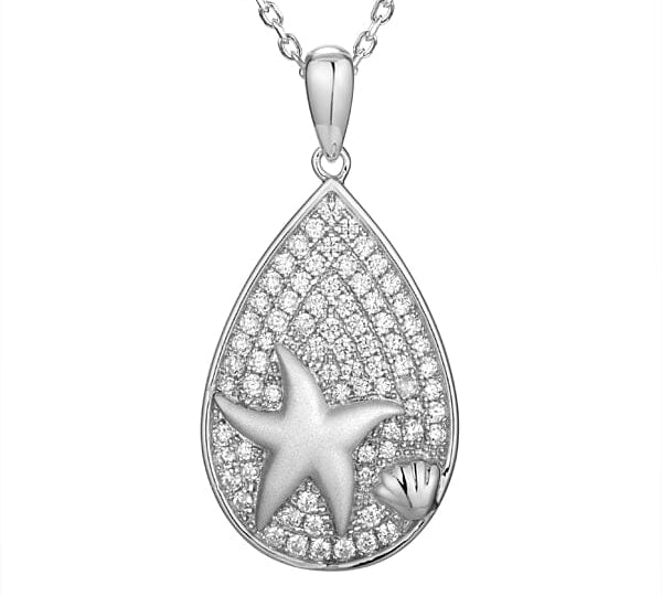 Pavé Starfish Teardrop Pendant Pendant Island by Koa Nani Small 