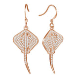 Pavé Stingray Earrings Earrings Island by Koa Nani Rose Gold 