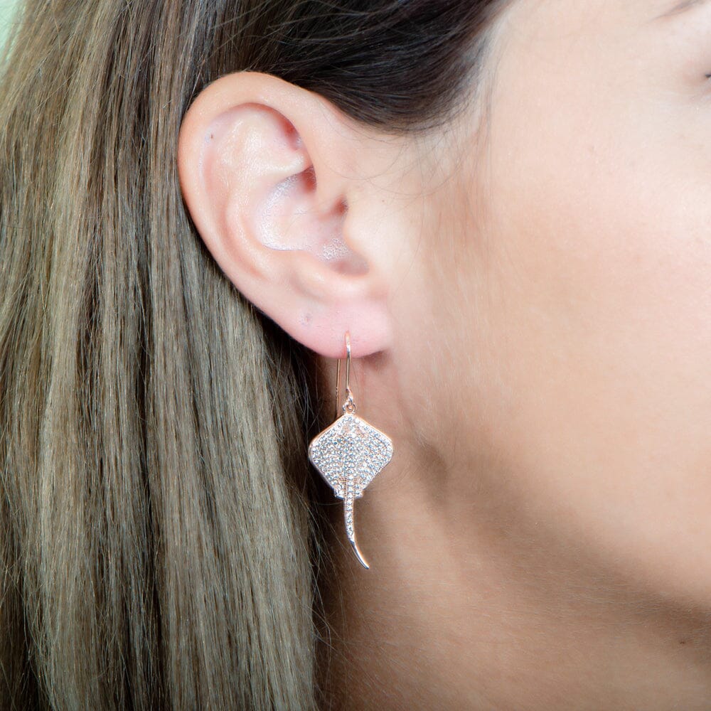 Pavé Stingray Earrings Earrings Island by Koa Nani 