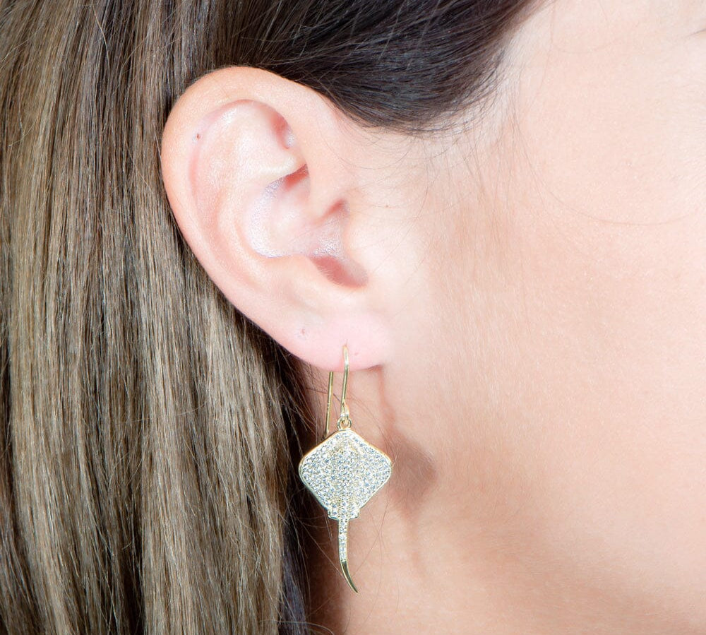 Pavé Stingray Earrings Earrings Island by Koa Nani 