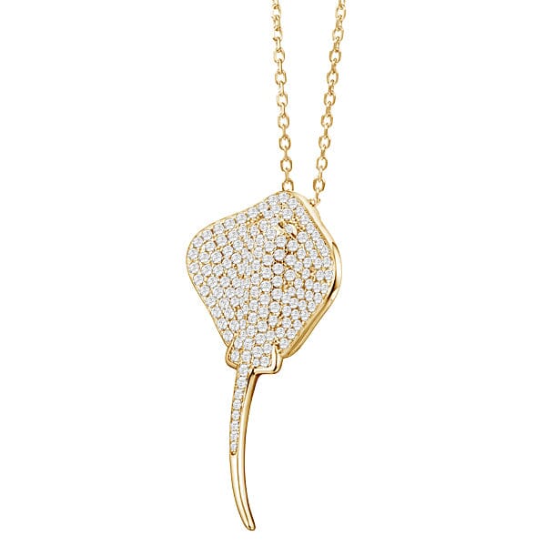 Pavé Stingray Pendant Pendant Island by Koa Nani Yellow Gold 