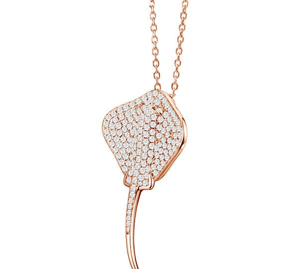 Pavé Stingray Pendant Pendant Island by Koa Nani Rose Gold 