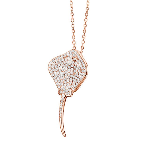 Pavé Stingray Pendant Pendant Island by Koa Nani Rose Gold 