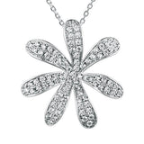 Pavé Tiare Gardenia Pendant Pendant Island by Koa Nani White Gold Large 