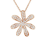 Pavé Tiare Gardenia Pendant Pendant Island by Koa Nani Rose Gold Large 