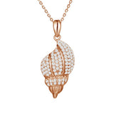 Pavé Trumpet Shell Pendant Pendant Island by Koa Nani Rose Gold Style 2 