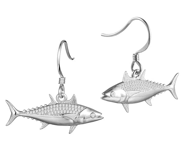 Pavé Tuna Earrings Earrings Island by Koa Nani White Gold 