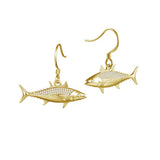 Pavé Tuna Earrings Earrings Island by Koa Nani Yellow Gold 