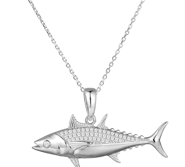 Pavé Tuna Pendant Pendant Island by Koa Nani White Gold 