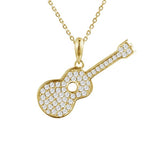 Pavé Ukulele Pendant Pendant Island by Koa Nani Yellow Gold 