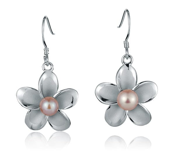 Pearl Pua Plumeria Earrings Earrings Island by Koa Nani Pink 