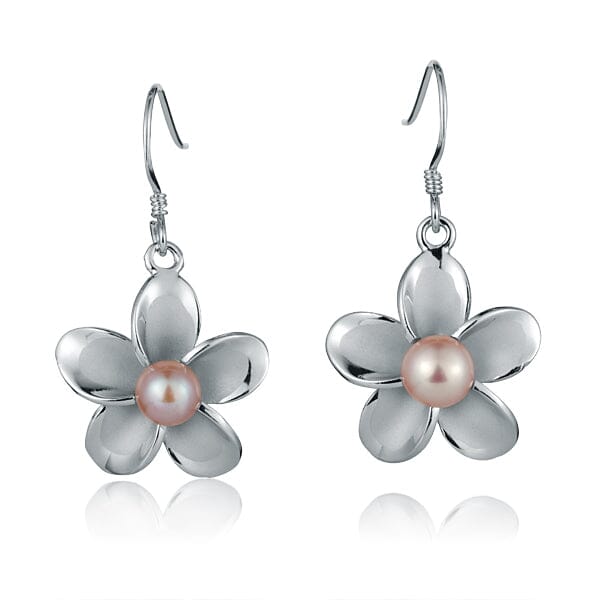 Pearl Pua Plumeria Earrings Earrings Island by Koa Nani Pink 