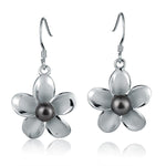 Pearl Pua Plumeria Earrings Earrings Island by Koa Nani Black 