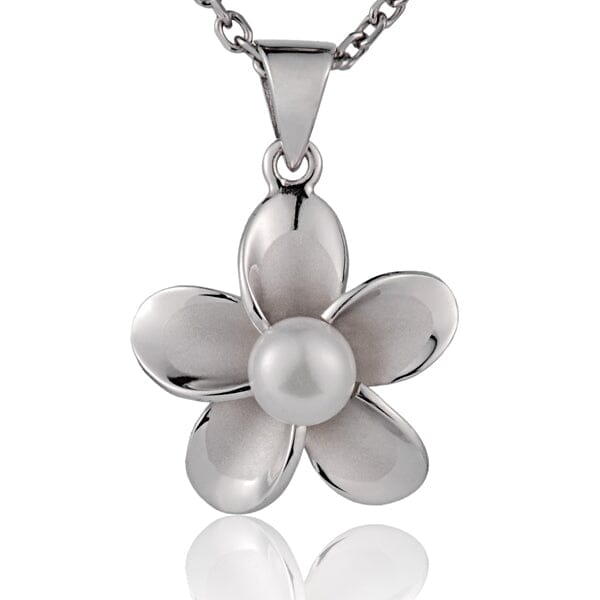 Pearl Pua Plumeria Pendant Pendant Island by Koa Nani White Small (20mm) 