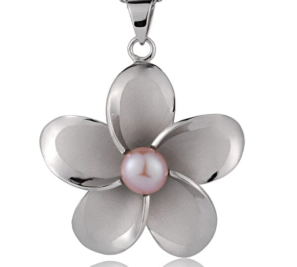 Pearl Pua Plumeria Pendant Pendant Island by Koa Nani Pink Large (43mm) 