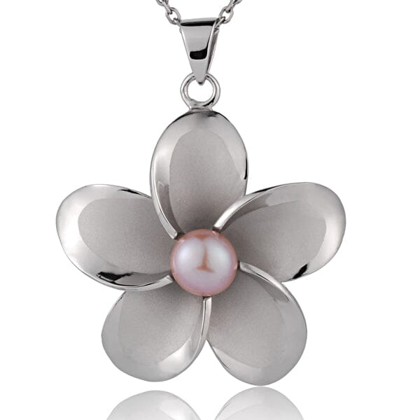 Pearl Pua Plumeria Pendant Pendant Island by Koa Nani Pink Large (43mm) 