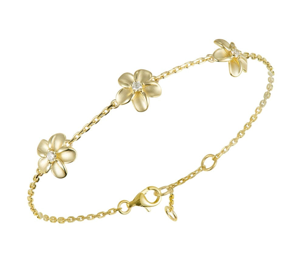 Plumeria Chain Bracelet Bracelet Island by Koa Nani 