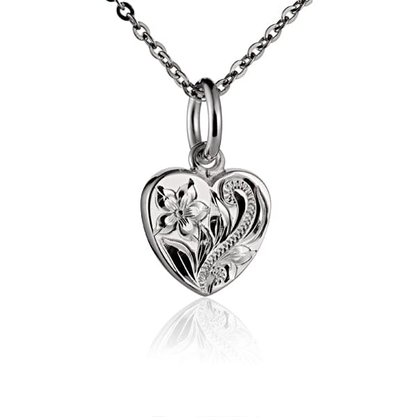 Plumeria Heart Charm Pendant Pendant Island by Koa Nani 