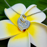 Plumeria Lani Heart Pendant Pendant Island by Koa Nani 