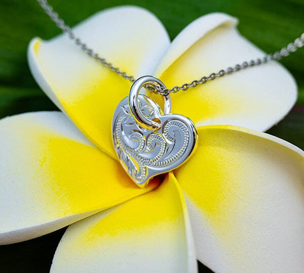 Plumeria Lani Heart Pendant Pendant Island by Koa Nani 