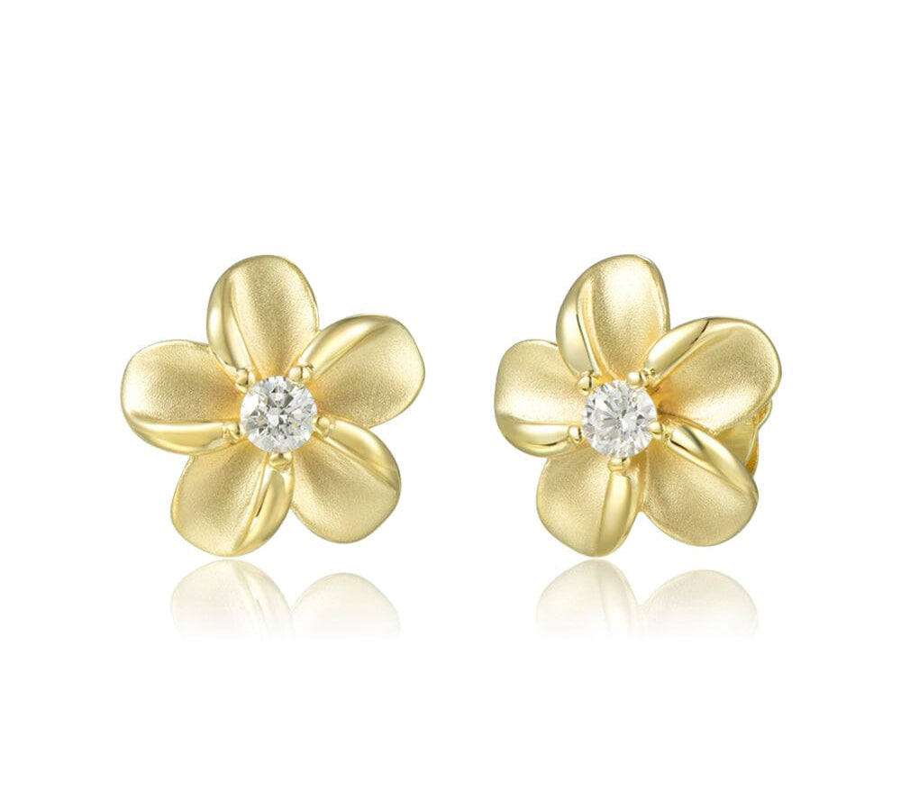 Plumeria Stud Earrings Earrings Island by Koa Nani 