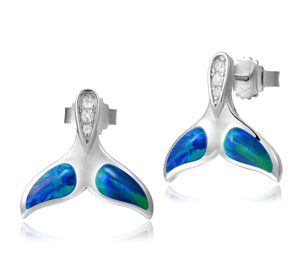 Prismé Opal Halona Whale Tail Earrings Earrings Island by Koa Nani 