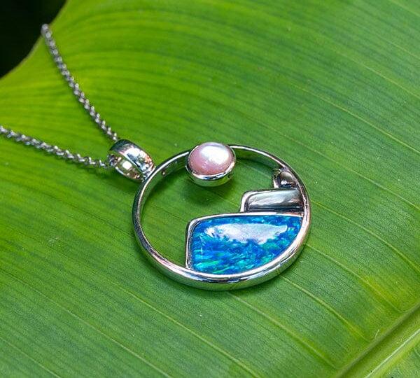 Prismé Opal Mountain Medallion Pendant Island by Koa Nani 