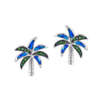 Prismé Opal Tropical Palm Tree Earrings with Tsavorite Earrings Island by Koa Nani 