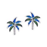 Prismé Opal Tropical Palm Tree Earrings with Tsavorite Earrings Island by Koa Nani 