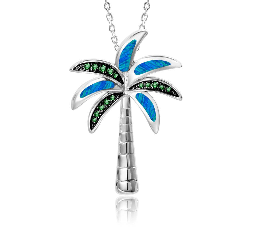 Prismé Opal Tropical Palm Tree Pendant with Tsavorite Pendant Island by Koa Nani 