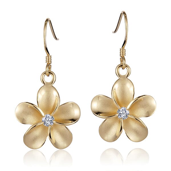 Pua Plumeria Earrings Earrings Island by Koa Nani Yellow Gold 