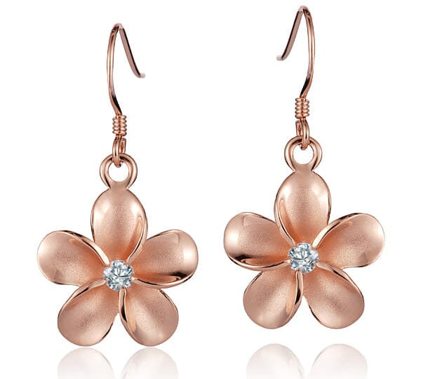 Pua Plumeria Earrings Earrings Island by Koa Nani Rose Gold 